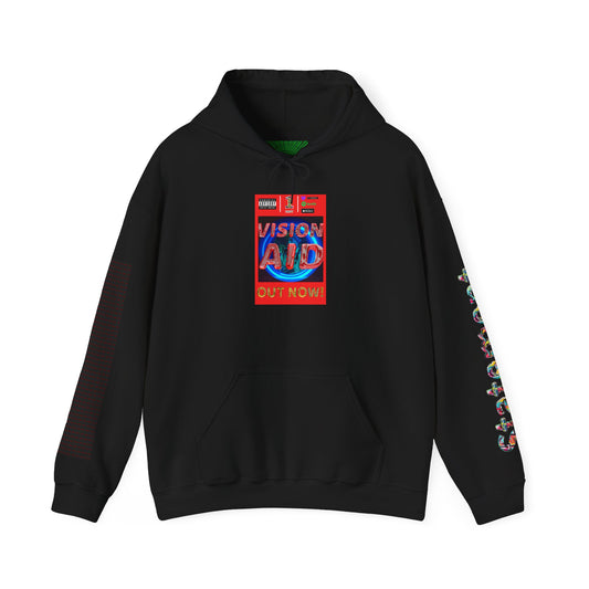 Statement Sleeve Hoodie | Colorful Text Sleeve Hooded Sweatshirt